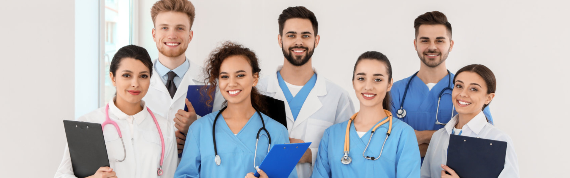 A group of medical staffs smiling together